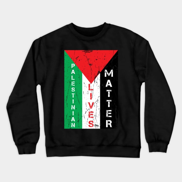 Vintage Free Palestine - Palestinian Lives Matter Crewneck Sweatshirt by KanaZone